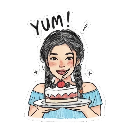 女孩灵感闪现 Girl's daily sticker for expressive chats and social replies.
