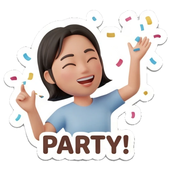 Sticker 15 from AI Sticker Pack, designed for expressive chats, social replies, and everyday reactions.