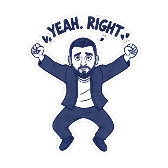 拿着手机的惊讶表情 Expressive Guy Stickers sticker for expressive chats and social replies.