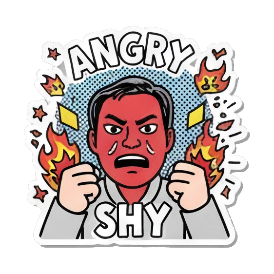 Man laughing with hands up Basketball Pop Art Guy sticker for expressive chats and social replies.