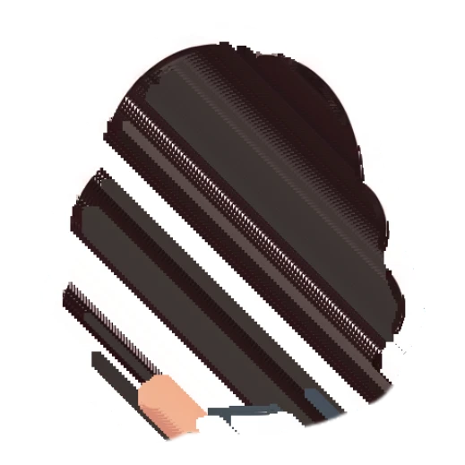 Curly-haired girl thinking with a hand on her chin Curly Haired Girl Daily Life sticker for expressive chats and social replies.