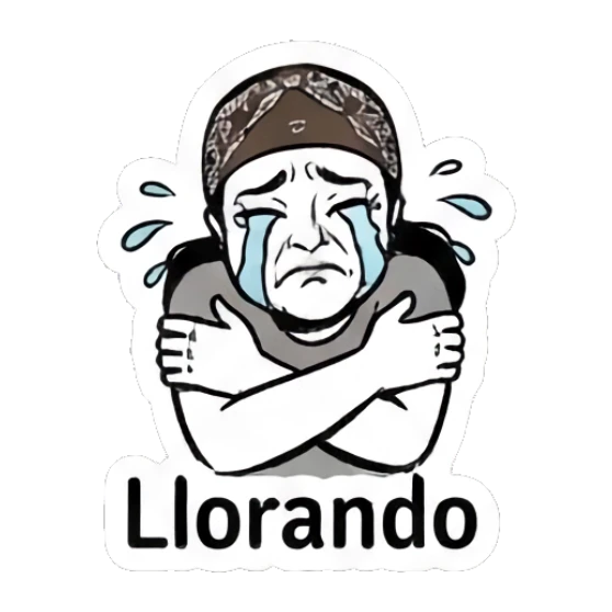 Girl with bandana crying, sad Bandana Girl Daily Vibes sticker for expressive chats and social replies.