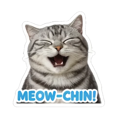 猫咪吐舌头吃东西 Grumpy Tabby Daily sticker for expressive chats and social replies.
