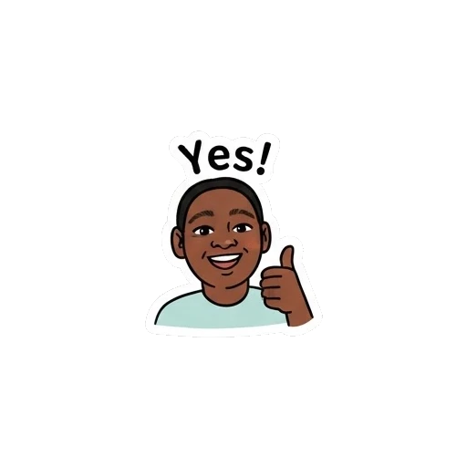 Young girl giving a thumbs up with an enthusiastic yes. Vibrant Daily Expressions sticker for expressive chats and social replies.