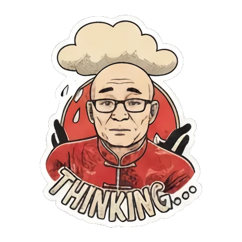 大叔搞怪表情 Bald Uncle Lunar New Year sticker for expressive chats and social replies.