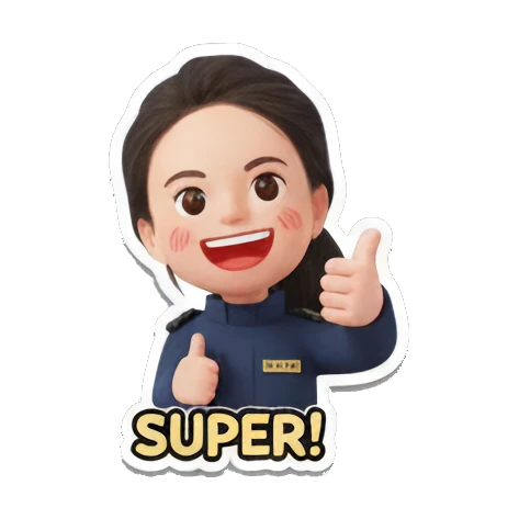 女孩点赞超棒 Chibi Girl's Mood Diary sticker for expressive chats and social replies.