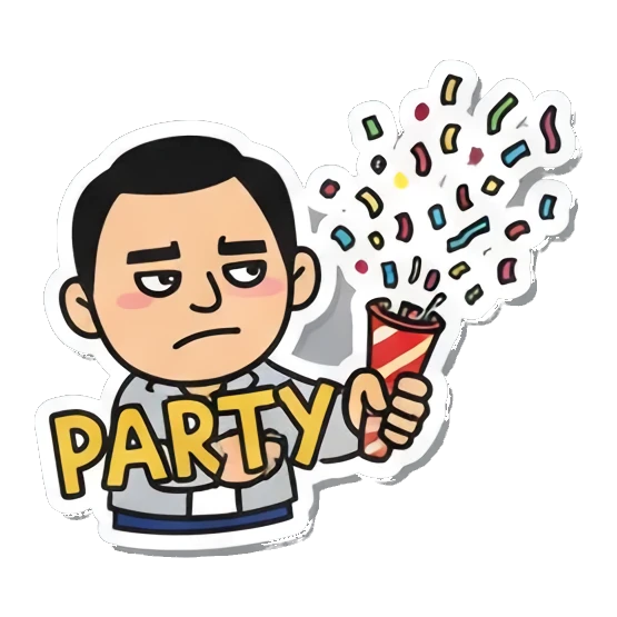 展示肌肉加油 Cool Guy Daily Vibes sticker for expressive chats and social replies.