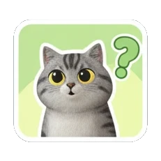 Tabby cat looking curious with a question mark Tabby Cat Daily Moods sticker for expressive chats and social replies.