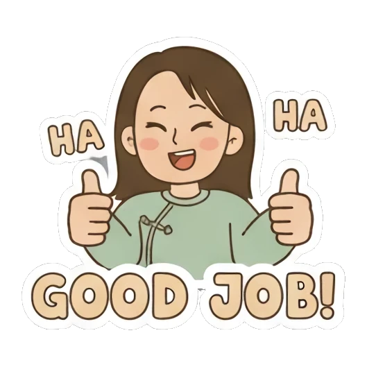 Girl giving thumbs up Playful Girl Daily Expressions sticker for expressive chats and social replies.