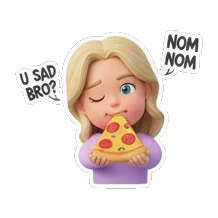跳舞律动的女孩 Blonde Girl Daily Vibes sticker for expressive chats and social replies.