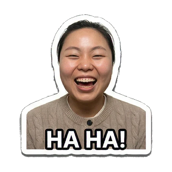 Girl laughing out loud Hip-hop Girl Daily Vibes sticker for expressive chats and social replies.