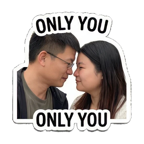 couple looking at each other Sweet Couple Moments sticker for expressive chats and social replies.