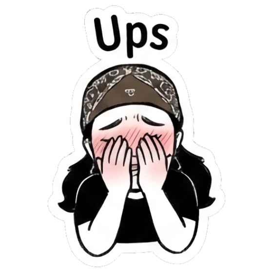 Girl with bandana covering face, embarrassed Bandana Girl Daily Vibes sticker for expressive chats and social replies.