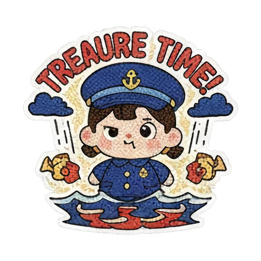 派对船，水手庆祝 Little Sailor's Nautical Adventures sticker for expressive chats and social replies.