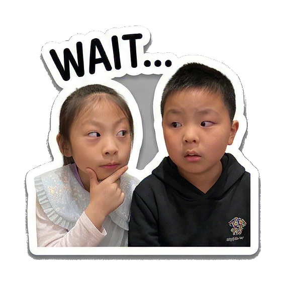 siblings whispering secrets Siblings Daily Life sticker for expressive chats and social replies.