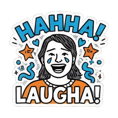 大笑流泪表情 Pop Art Girl Expressions sticker for expressive chats and social replies.