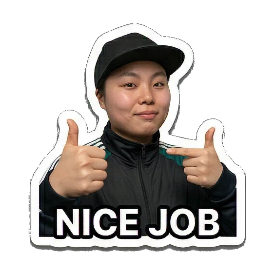 Girl pointing at camera Hip-hop Girl Daily Vibes sticker for expressive chats and social replies.