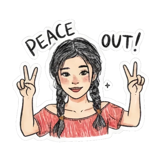 女孩不屑表情 Girl's daily sticker for expressive chats and social replies.