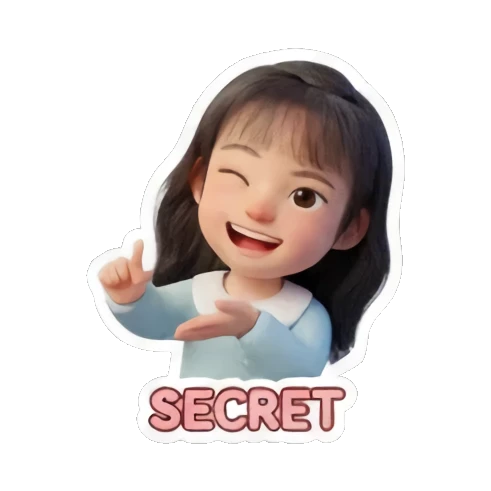 神秘地眨眼暗示 Holiday Girl Adventures sticker for expressive chats and social replies.