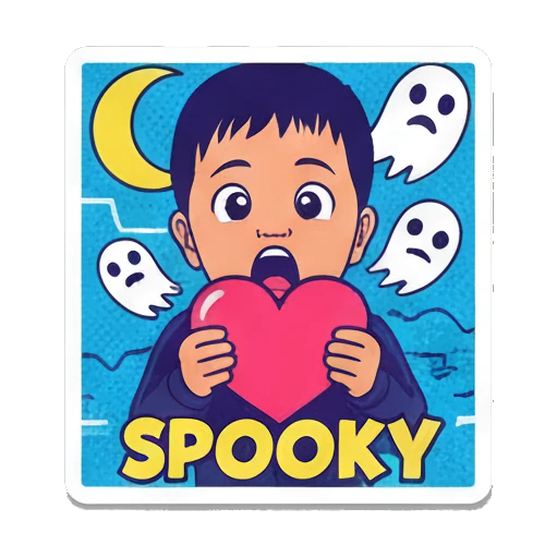 男孩疑问REALLY Vibrant Boy Pop Art sticker for expressive chats and social replies.