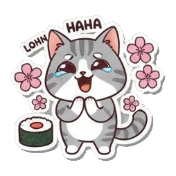 平静乖巧 Chibi Tabby's Moods sticker for expressive chats and social replies.