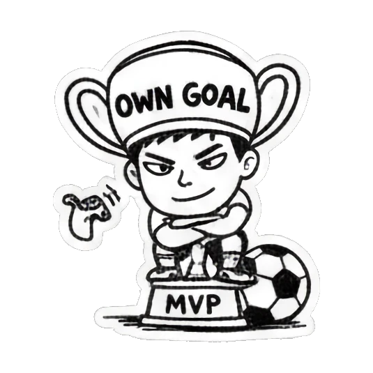 MVP奖杯小子 Soccer Boy's Daily Play sticker for expressive chats and social replies.