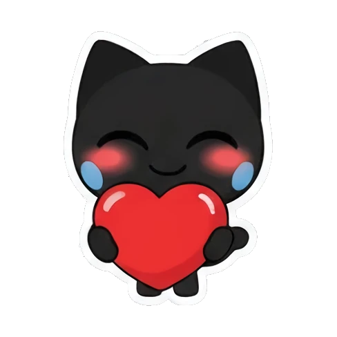 thumbs up approval Playful Black Cat Expressions sticker for expressive chats and social replies.