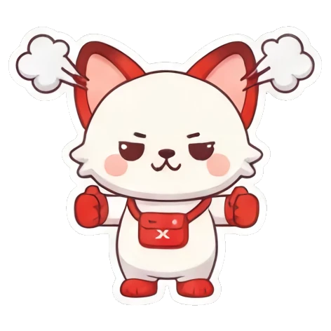 thumbs up angry fox Cheerful Red Fox Adventures sticker for expressive chats and social replies.