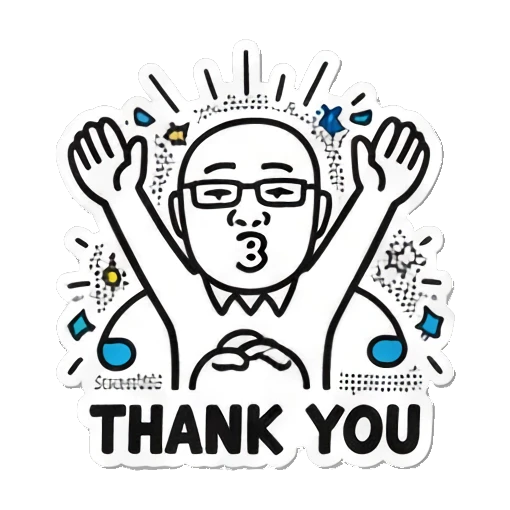 大叔害羞捂脸 Keith Haring Style Office Guy sticker for expressive chats and social replies.