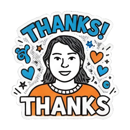 双手合十表示感谢 Pop Art Girl Expressions sticker for expressive chats and social replies.