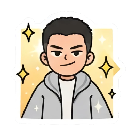 Boy looking cool with sparkles in background. Casual Boy Daily Vibes sticker for expressive chats and social replies.