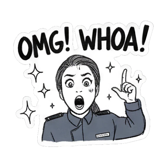 大口吃面吃货 Quirky Agent's Daily Reactions sticker for expressive chats and social replies.