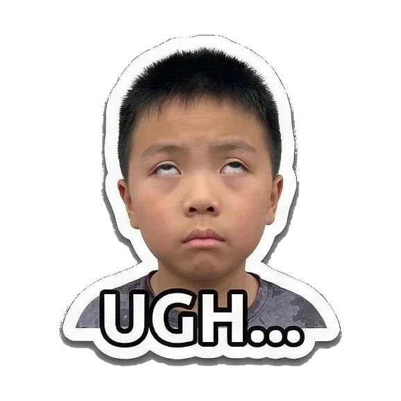 Sticker 3 from AI Sticker Pack, designed for expressive chats, social replies, and everyday reactions.