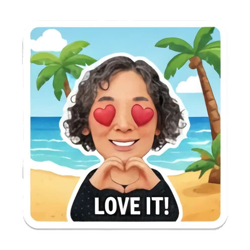 妈妈比心表达爱意 Cheerful Mom Daily Life sticker for expressive chats and social replies.