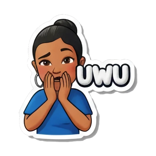 女孩害羞可爱 Playful Girl Expressions sticker for expressive chats and social replies.