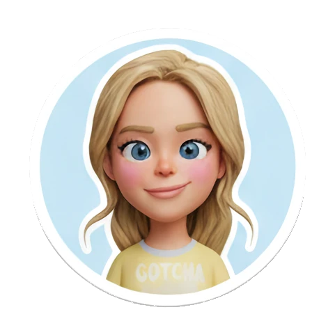 点头认可表情 Blonde Girl Daily Vibes sticker for expressive chats and social replies.