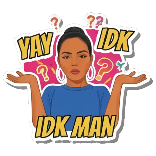 波普风插画 Trendy Girl's Pop Art Moods sticker for expressive chats and social replies.