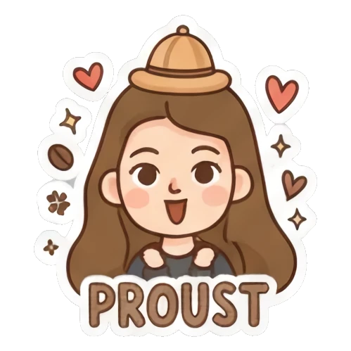 Girl thinking proust Girl's Daily Moods sticker for expressive chats and social replies.