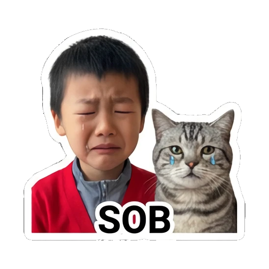 Sticker 13 from AI Sticker Pack, designed for expressive chats, social replies, and everyday reactions.