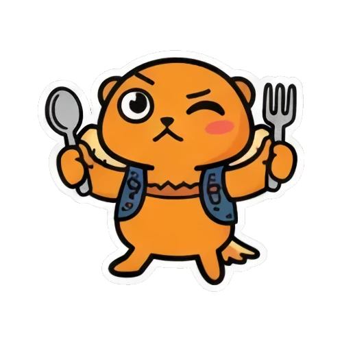 水獭吃面条 Winged Otter Daily Fun sticker for expressive chats and social replies.