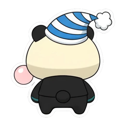 Panda wearing a sleeping cap, tired Little Panda Daily Life sticker for expressive chats and social replies.