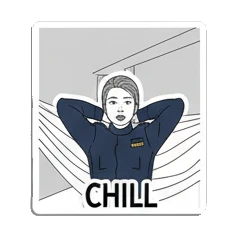 尴尬不适CRINGE Digital Moods of a Modern Girl sticker for expressive chats and social replies.