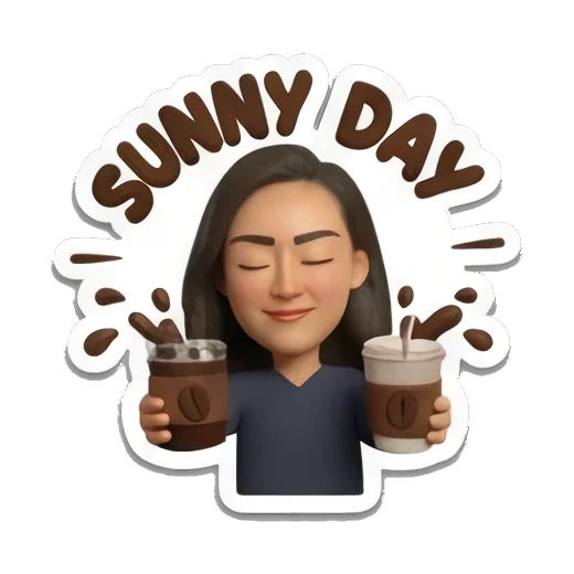 获得奖杯的职场赢家 Coffee Addict Girl sticker for expressive chats and social replies.