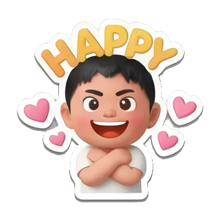 开心比心 Little Buddy's Big Feelings sticker for expressive chats and social replies.