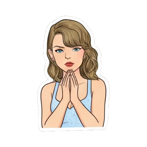 Pop star looking skeptical with hands together and 'SIDE EYE' text Pop Star Daily Vibes sticker for expressive chats and social replies.