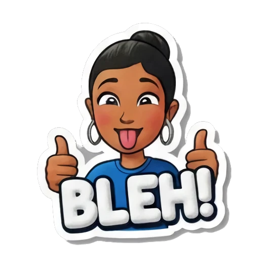 女孩吐舌搞怪 Playful Girl Expressions sticker for expressive chats and social replies.