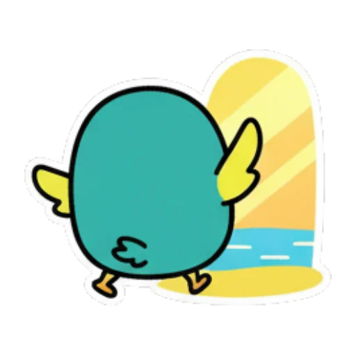 小鸟背影远去，依依惜别 Cute Bird Emotions sticker for expressive chats and social replies.
