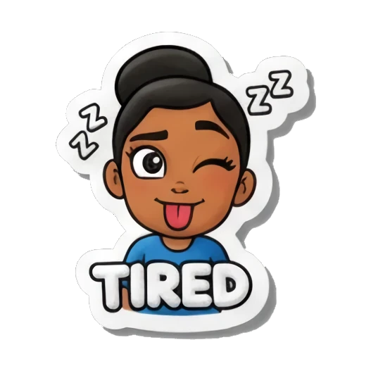 cringe reaction Playful Girl Expressions sticker for expressive chats and social replies.
