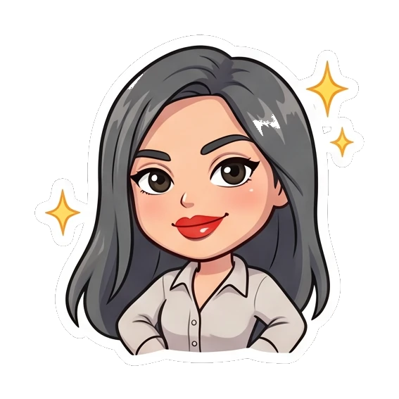 Office lady looking confident with sparkles Office Lady Daily Life sticker for expressive chats and social replies.