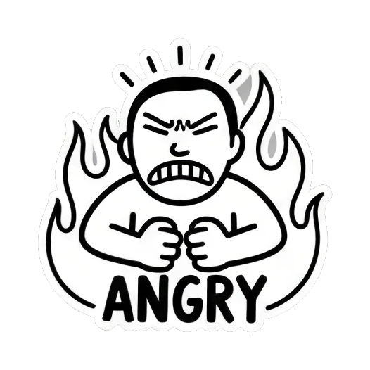 Sticker 4 from AI Sticker Pack, designed for expressive chats, social replies, and everyday reactions.